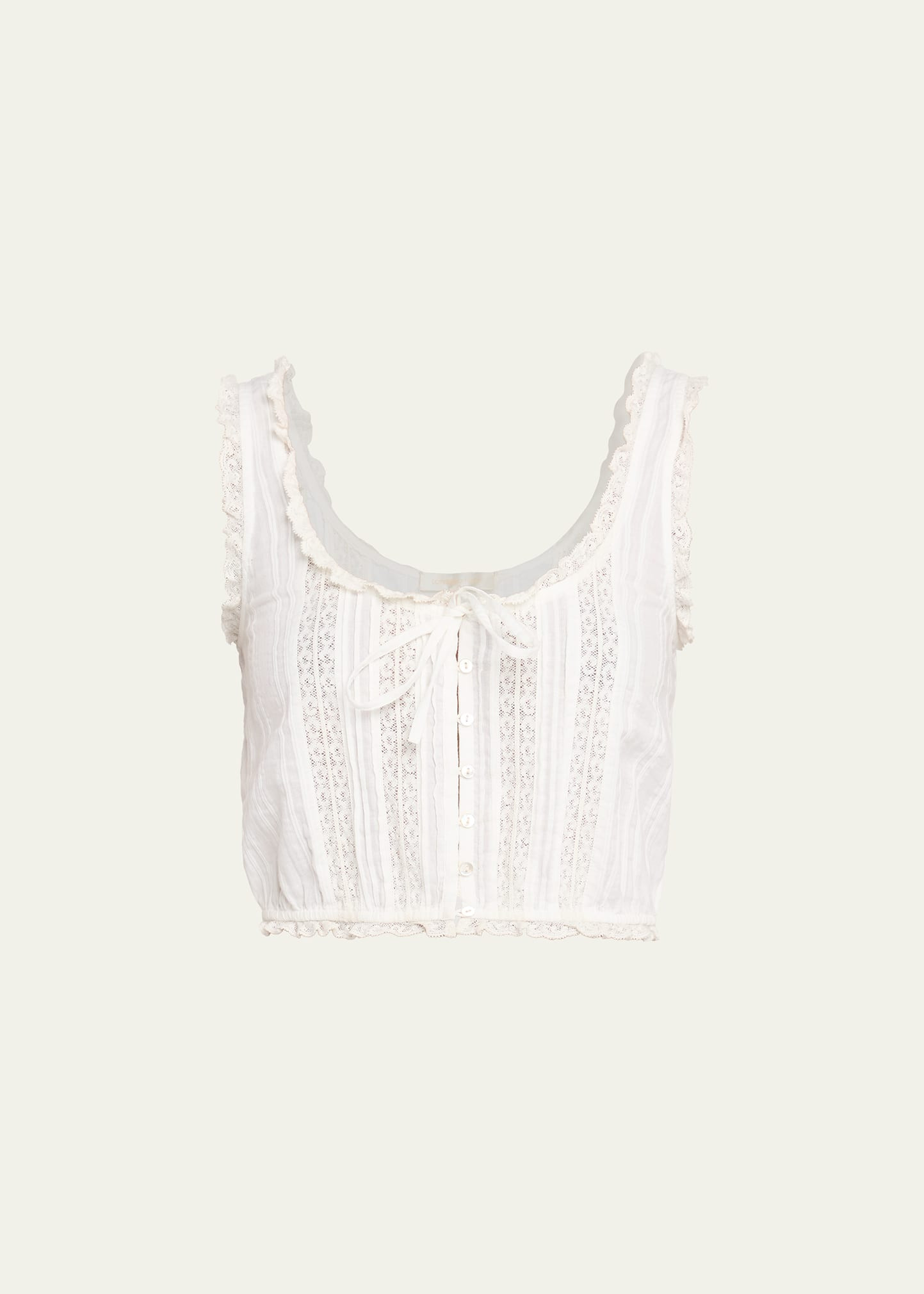 LoveShackFancy Blyss Cotton Sleeveless Top | Bergdorf Goodman