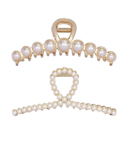 Currently My Fav Claw Clip! Vintage Metal Pearl Hair Clip In a Large Size.

Will work for medium to thick hair 👏

#LTKTravel #LTKBeauty #LTKSeasonal