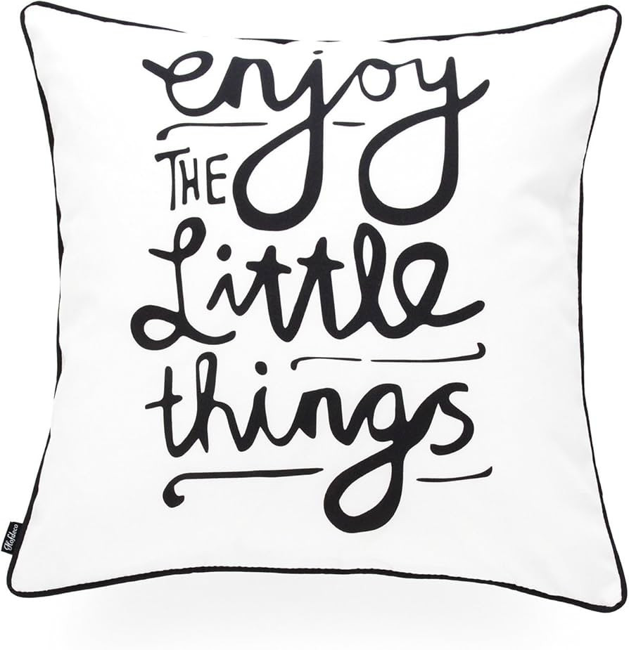 Enjoy the Little Things Outdoor Pillow Cover, 18"x18" | Amazon (US)