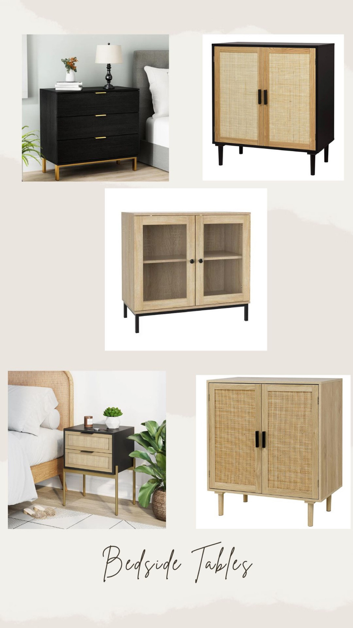 Loving the vibe of these bedside tables. Now if I can only decide which one! 

#LTKhome #LTKsalealert #LTKitbag