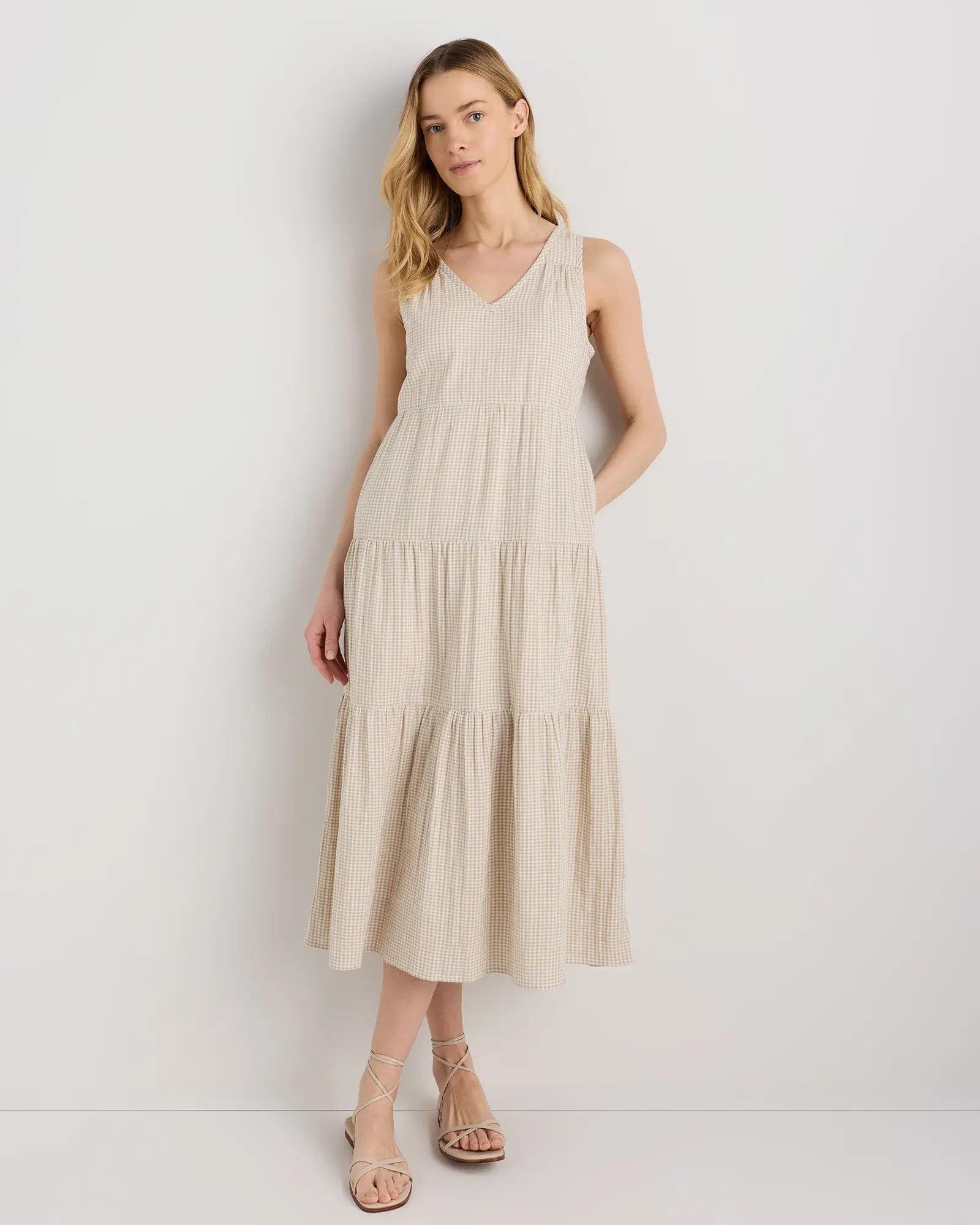 100% Organic Cotton Gauze Tiered Maxi Dress | Quince
