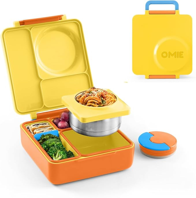 OmieBox Bento Box for Kids - Insulated Bento Lunch Box with Leak Proof Food Jar - 3 Compartments,... | Amazon (US)