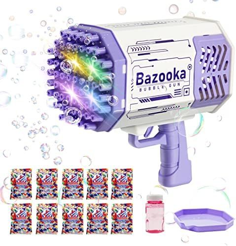 Craft Spot! 69-Hole Bubble Machine Gun for Kids, Electric Automatic Bubble Gun with Colorful Ligh... | Amazon (US)
