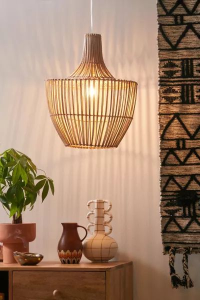 Lanna Rattan Pendant Light | Urban Outfitters (US and RoW)