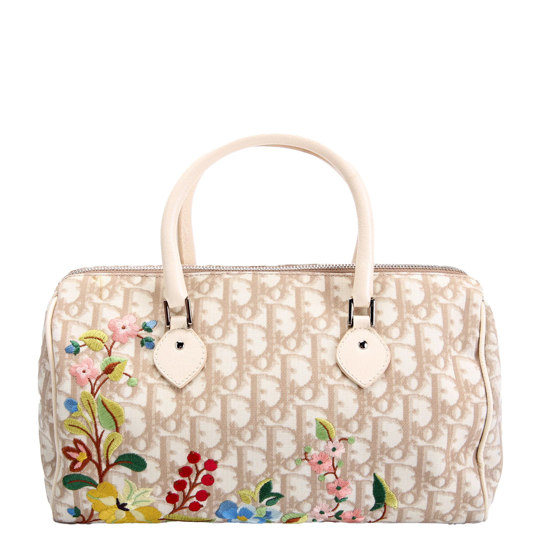Diorissmo Boston Embroidered Flowers | Keeks Designer Handbags