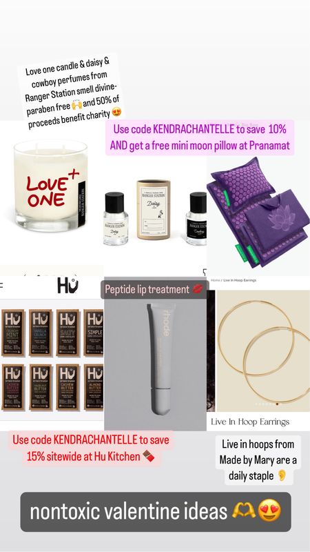 Crunchy girlie valentine gift guide for the clean beauty nontoxic loving earth goddess in your life 🩷😍 use code KENDRACHANTELLE to save sitewide at PranaMat & Hu Kitchen!! Rest is linked below
Peptide lip treatment and earrings are both under $50 each  https://pranamat.com/af/rbxzwnlk?coupon=kendrachantelle 

#LTKfindsunder50 #LTKbeauty #LTKGiftGuide