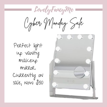 Vanity mirror with lights on sale on Amazon. Cyber Monday sales, linked a few different makeup mirror styles. Xoxo! 

#LTKbeauty #LTKhome #LTKunder100 makeup, skincare, beauty essentials, Christmas gifts, gifts for her, beauty gifts, skincare sale, amazon fashion finds, amazon beauty finds, amazon finds, amazon black friday, amazon cyber Monday sales, cyber deals 

#LTKGiftGuide #LTKHoliday #LTKCyberweek
