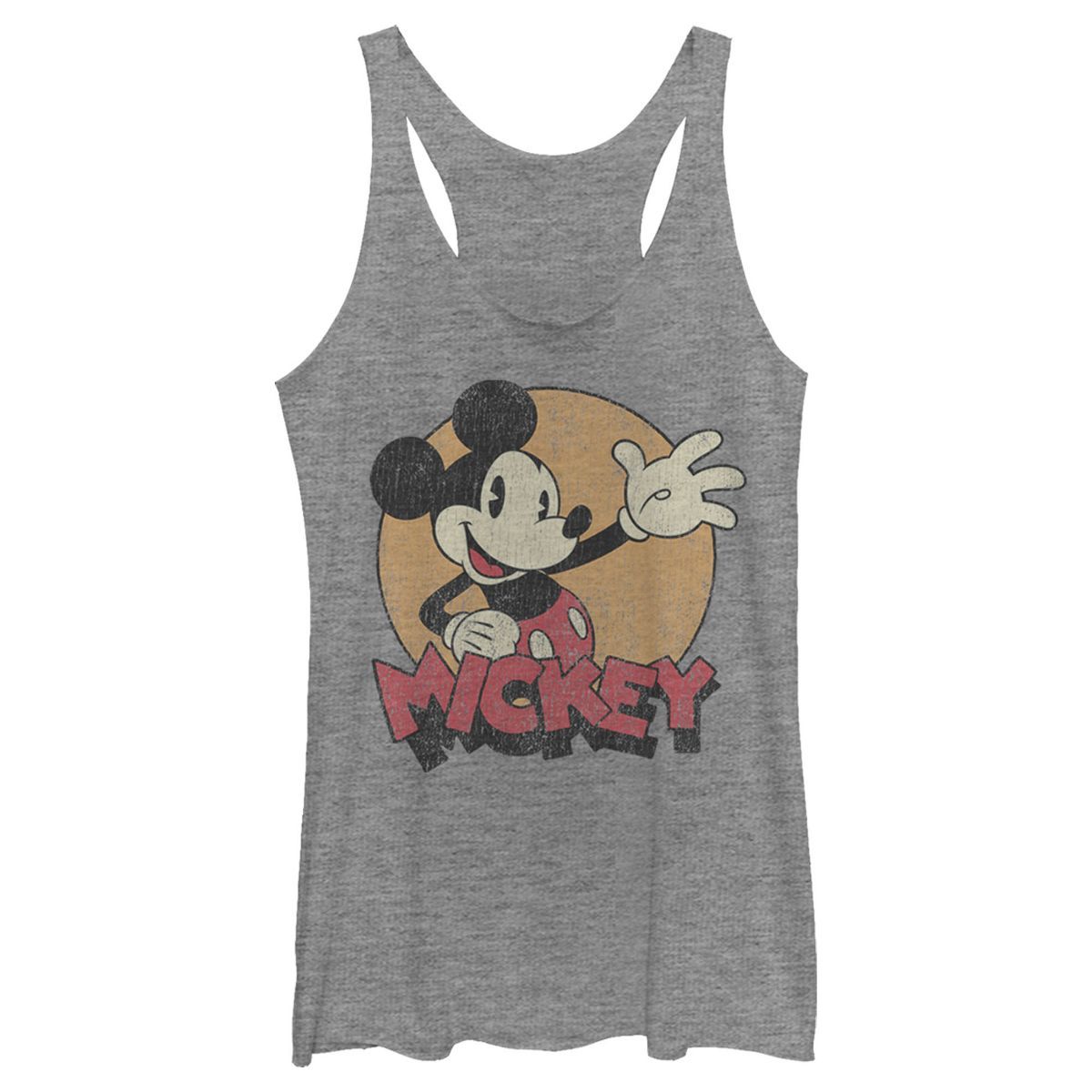 Women's Mickey & Friends Retro Mickey Mouse Racerback Tank Top | Target