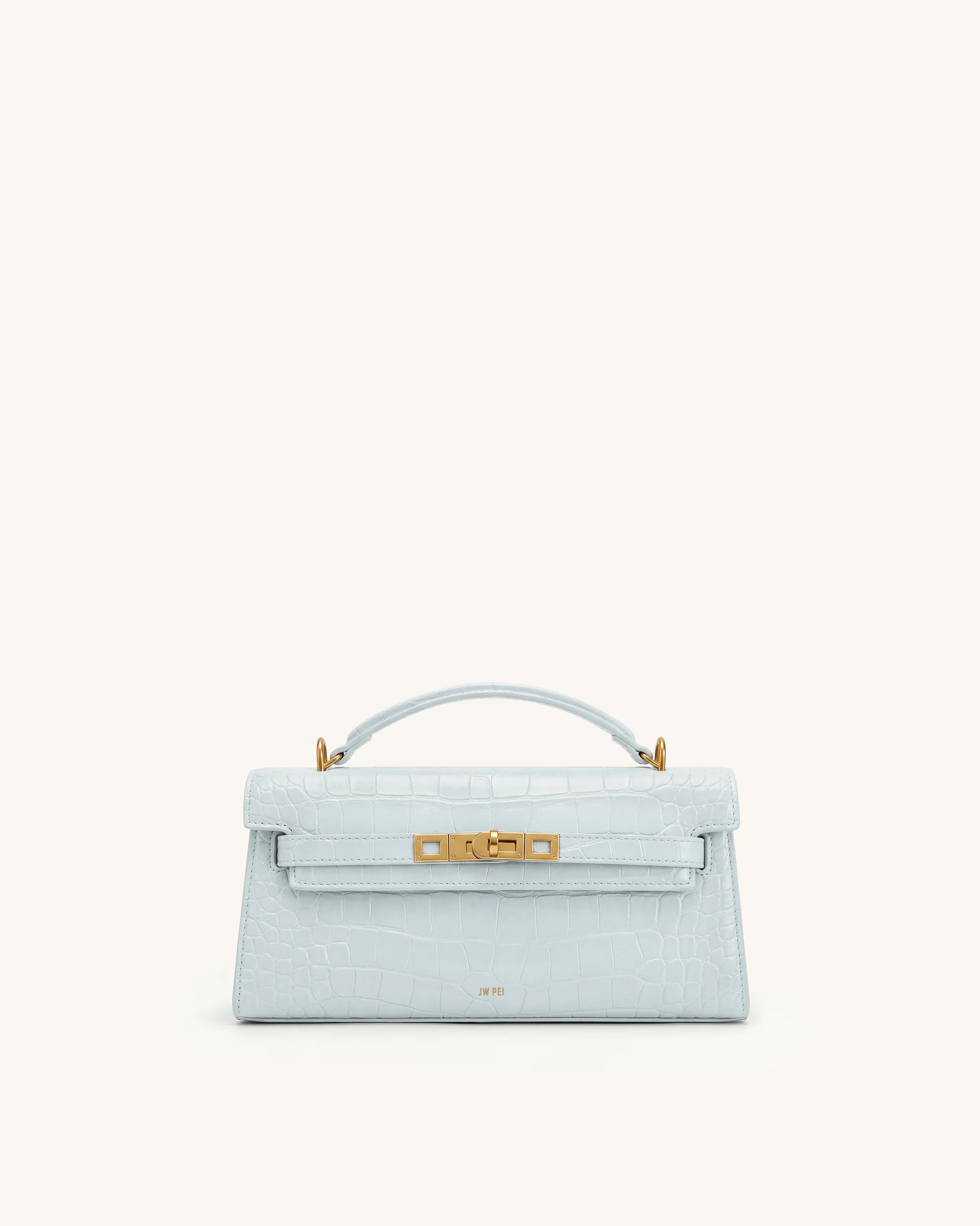 Noor Top Handle Bag - Blue Croc | JW PEI US