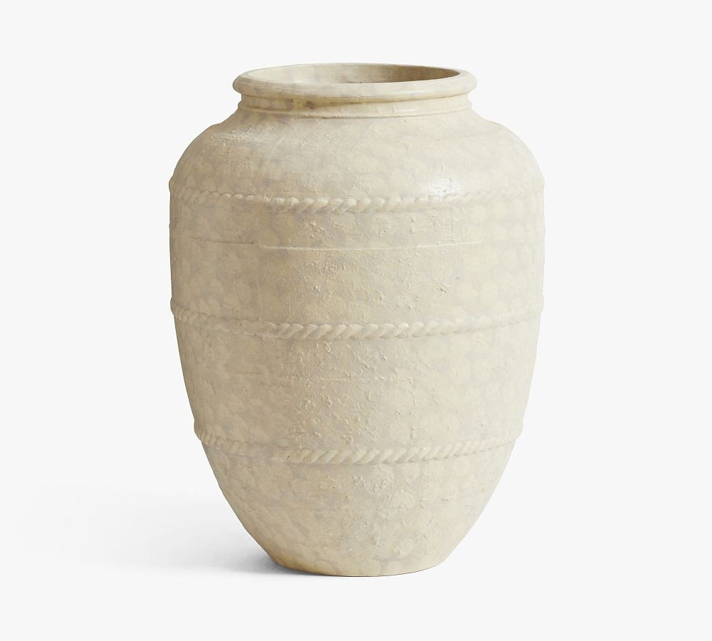 Sienna Fiber Stone Outdoor Planters | Pottery Barn (US)