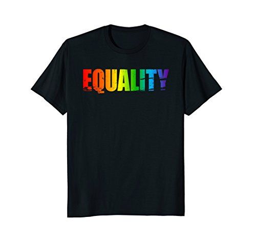'Equality Rainbow' Cool LGBT Right Equality Shirt | Amazon (US)