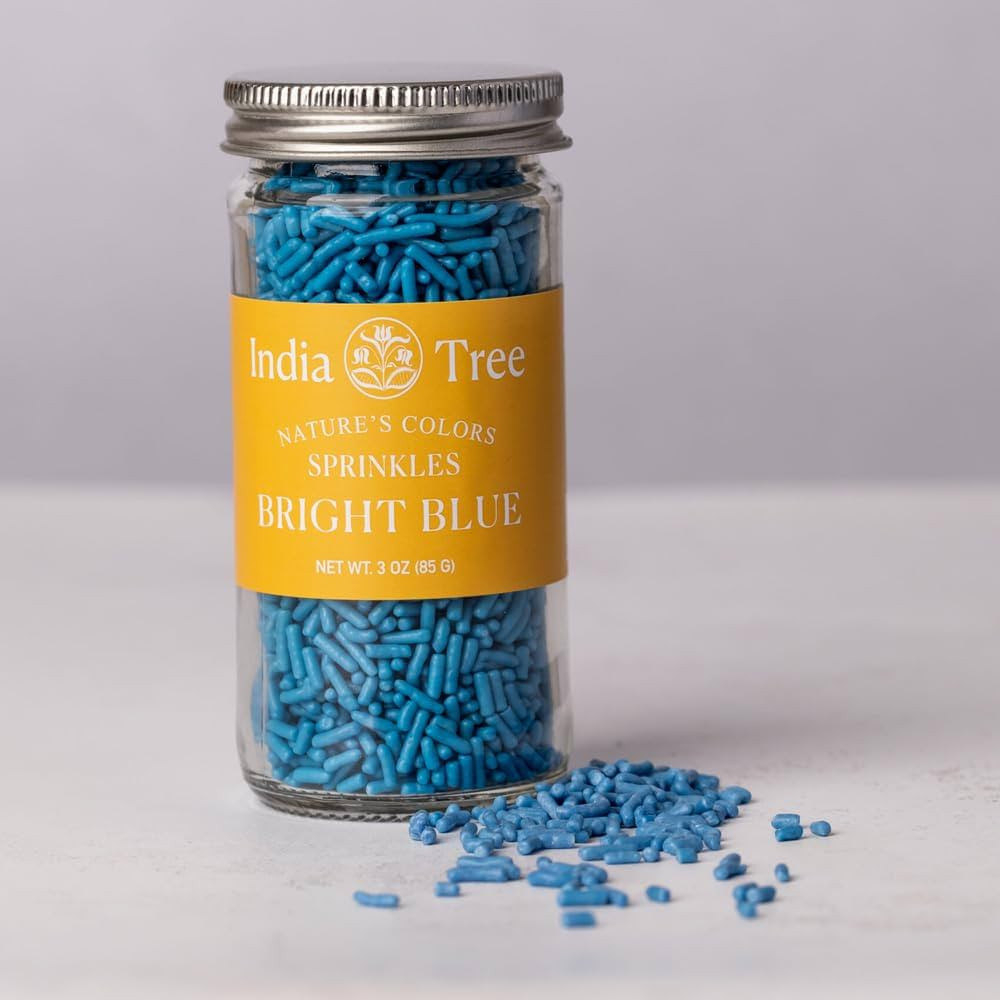 India Tree Nature's Colors Bright Blue Sprinkles 3 oz | Natural, Vegan, Non-GMO, Top 9 Allergen-F... | Amazon (US)