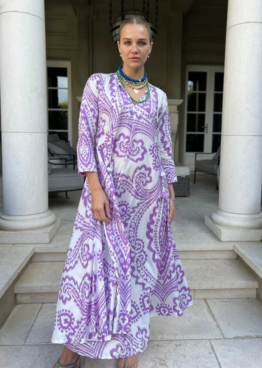 Debby Flowy Purple Maxi Dress | Benaar La