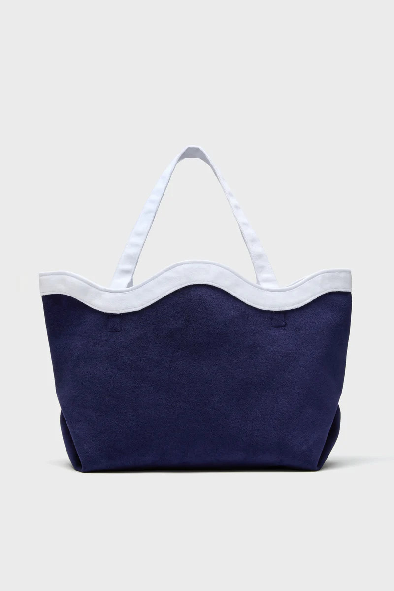 Navy and White Terrycloth August Tote | Tuckernuck (US)