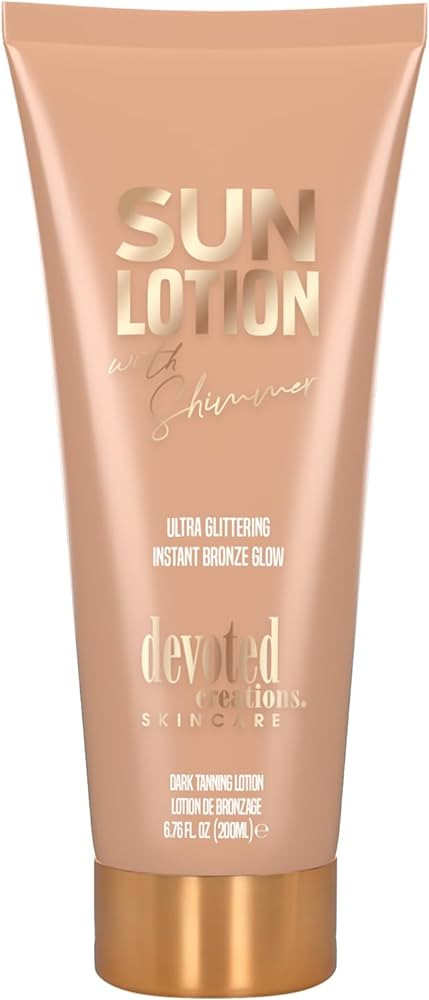 Sun Lotion with Shimmer Ultra Glittering and Instant Bronze 6.76 oz. | Amazon (US)