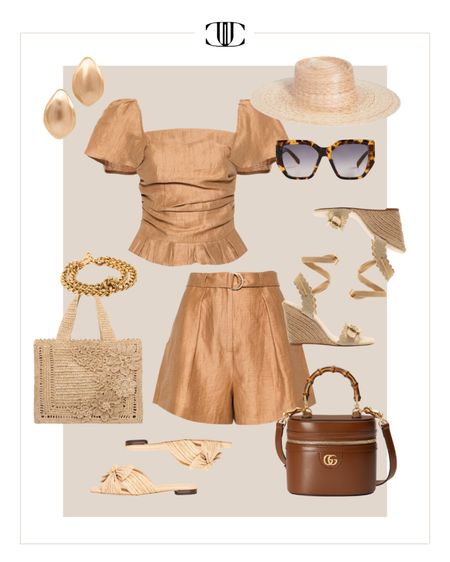 Here are ten summer capsule wardrobe looks from a small collection of clothing and accessories to create a variety of looks.   

Summer capsule, capsule wardrobe, casual look, matching set, blouse, shorts, sandals, wedge sandals, bag, tote, necklace earrings, sunglasses

#LTKstyletip #LTKshoecrush #LTKover40