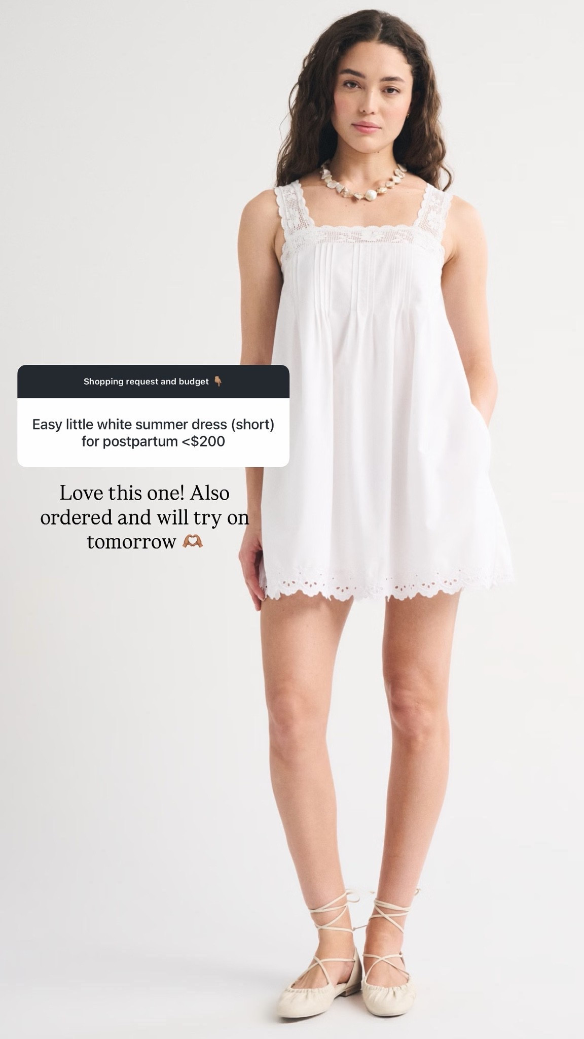 Under $100 little white dress that’s postpartum friendly!

#LTKmomlife #LTKootd
