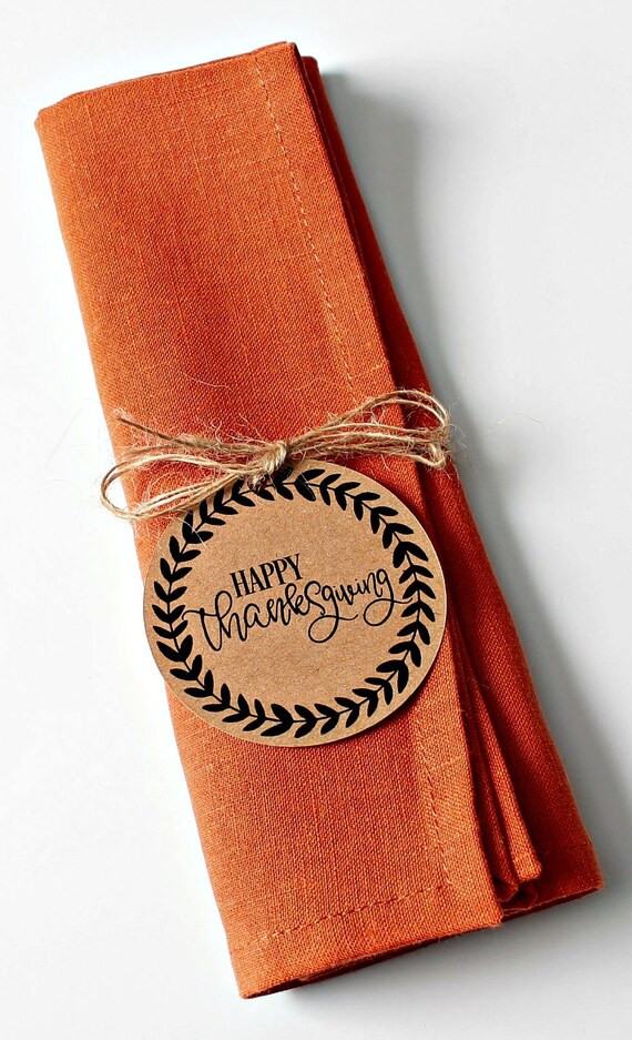 Thanksgiving Napkin Tags Gift Tags Rustic Table Decor - Etsy | Etsy (US)
