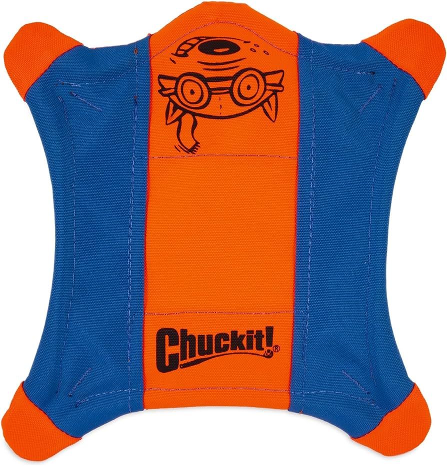 Chuckit! Flying Squirrel Fetch Dog Toy, Size Medium (9.5" Diameter), Orange & Blue, for Medium Do... | Amazon (US)