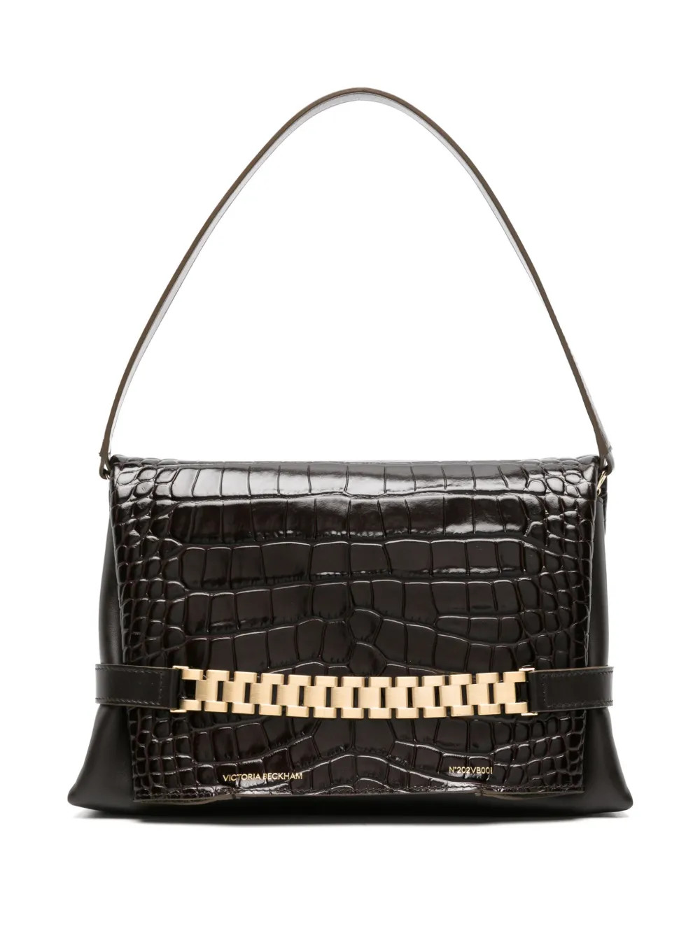 Victoria Beckham Chain Pouch crocodile-embossed Shoulder Bag - Farfetch | Farfetch Global