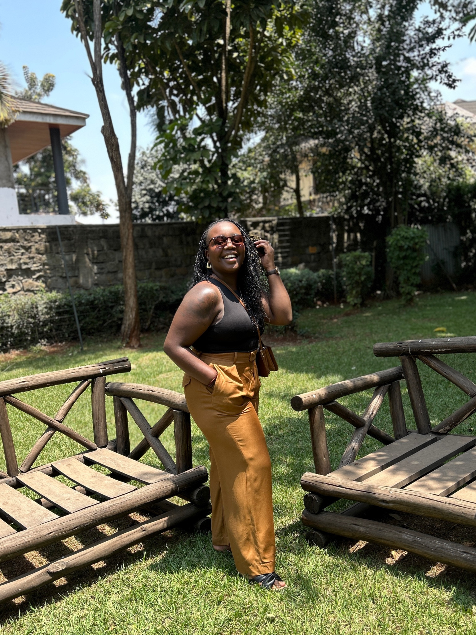 Wide leg pants and body suit outfit. Vacation style, vacation outfit, summer style. 

#LTKMidsize #LTKSeasonal
