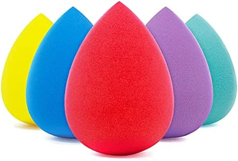 BEAKEY 5 Pcs Makeup Sponge Set, Foundation Blending Beauty Sponge, Flawless for Liquid, Cream, an... | Amazon (US)