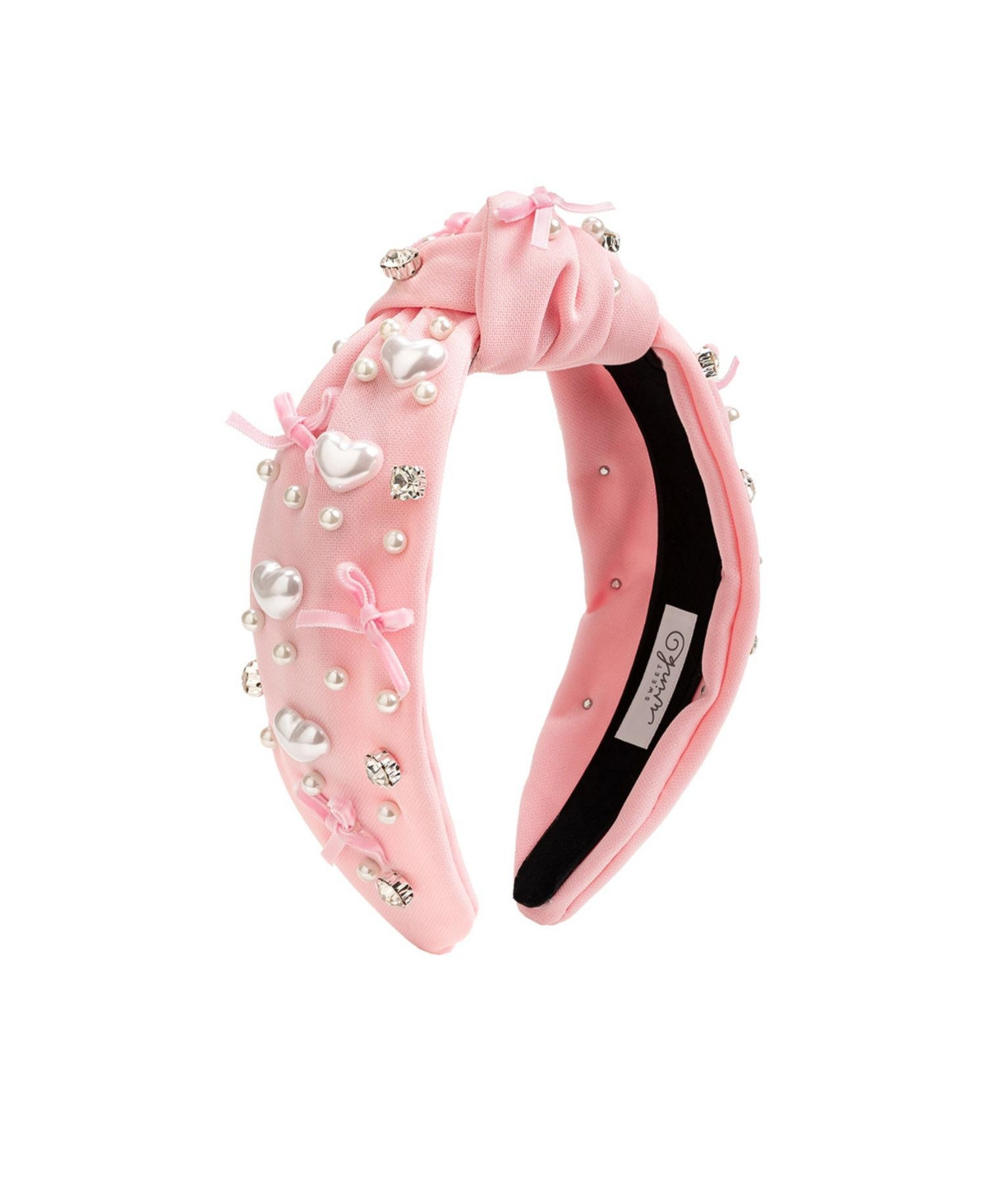 Sweet Wink Little and Big Girls Pearl Heart Gemstone Headband - Ballet pink | Macy's