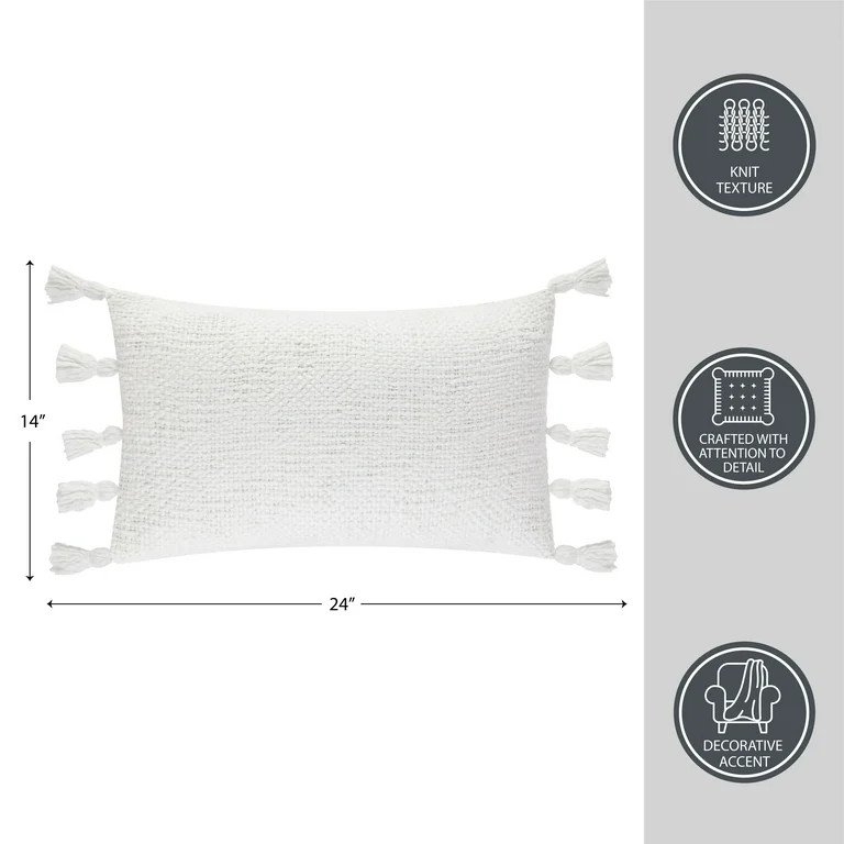 Better Homes & Gardens Oblong Decorative Throw Pillow for Adults, 14 in x 24 in | Walmart (US)