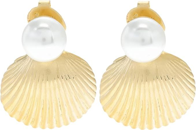 Kate Spade New York Reef Treasure Shell Studs Earrings Neutral Multi One Size | Amazon (US)