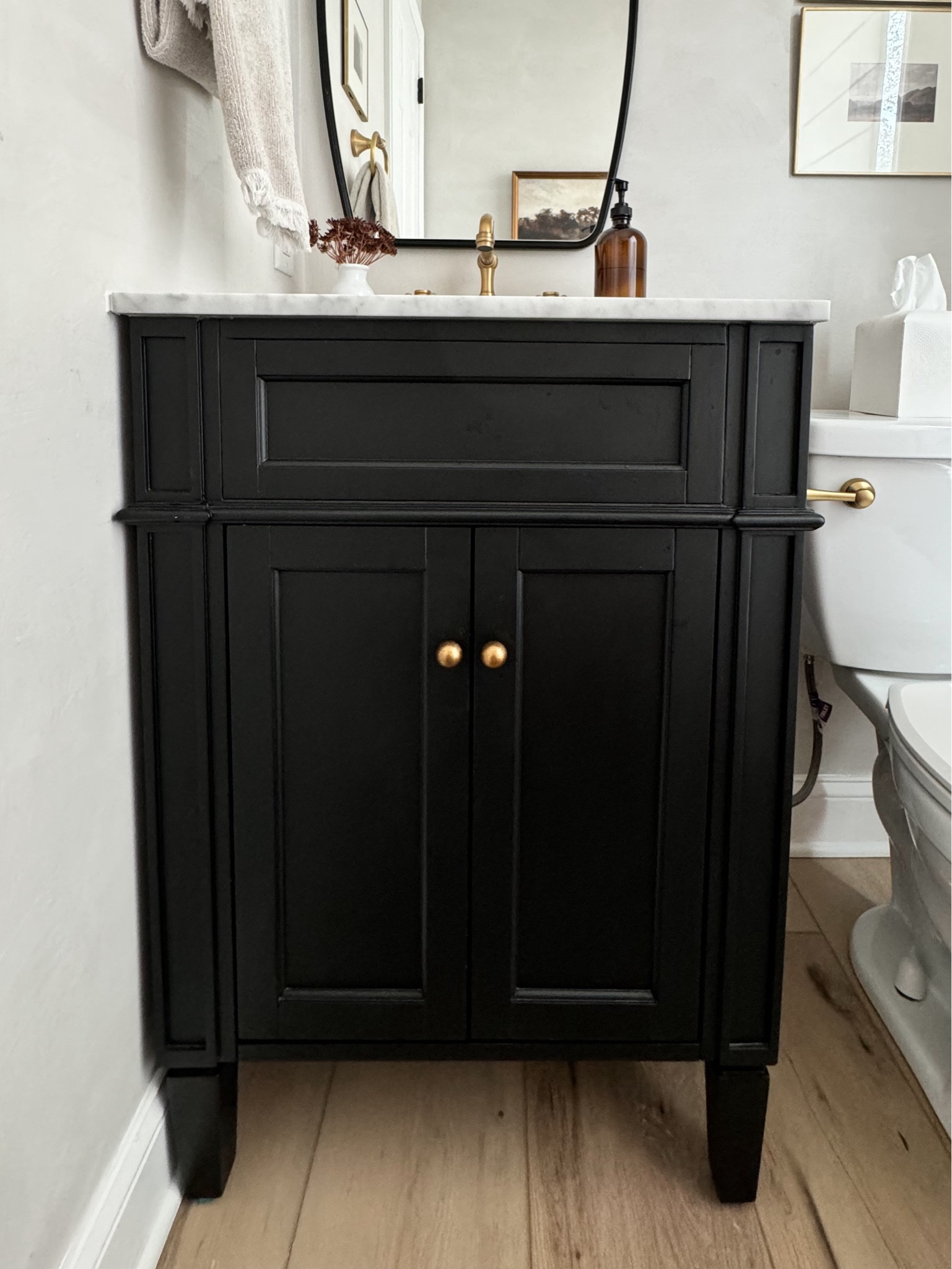 Loving this small black vanity!! 

#LTKStyleTip #LTKHome