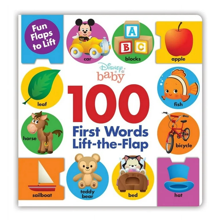 Disney Baby: 100 First Words Lifttheflap, (Board Book) - Walmart.com | Walmart (US)