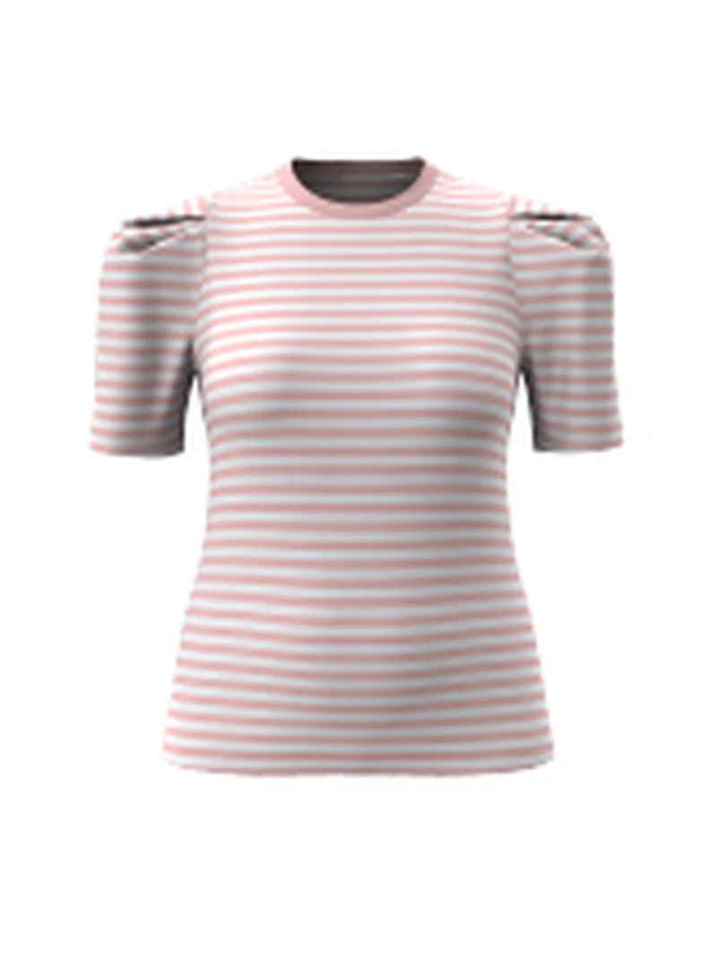 Free Assembly Women's and Women's Plus Crewneck Tee with Puff Sleeves, XS-4X | Walmart (US)