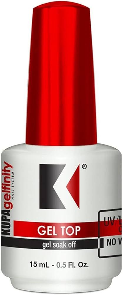 KUPA GelFinity - Soak Off Gel - Top Coat Glossy Finish (No-Wipe) 0.5 Fl Oz | Amazon (US)