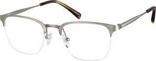 Zenni Classic Browline Glasses Silver Stainless Steel Frame | Zenni Optical (US & CA)