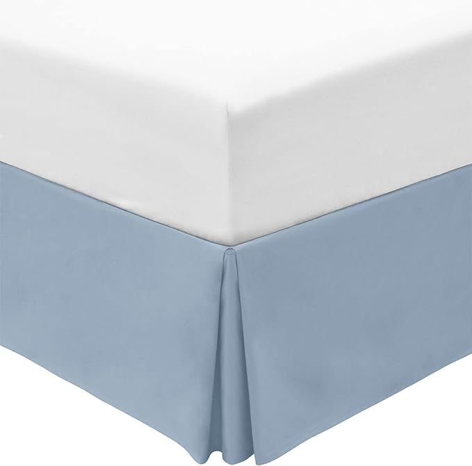 Mellanni Twin Bed Skirt - Bed Frame and Box Spring Cover - 15" Tailored Drop Pleated Dust Ruffle ... | Amazon (US)