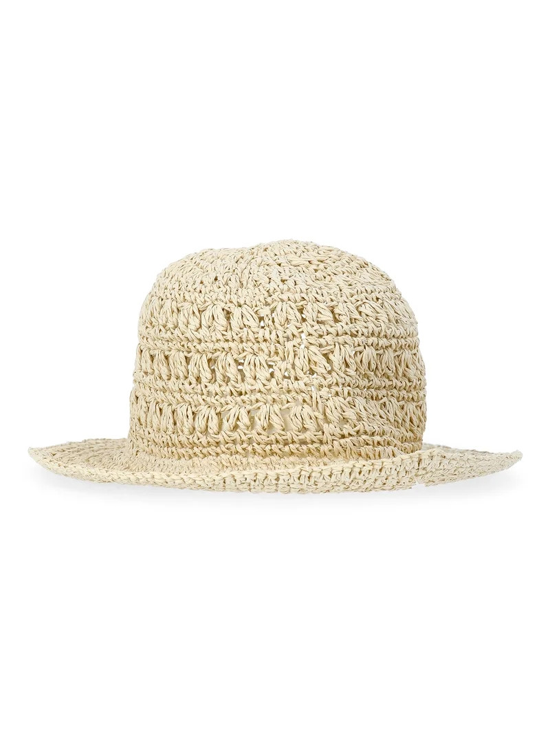 Time and Tru Women’s Crochet Bucket Hat, One Size | Walmart (US)