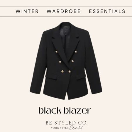 Winter fashion essentials -  black blazer - pair over a dress or skirt or add a graphic tee and jeans for a casual look 

#LTKGiftGuide #LTKSeasonal #LTKstyletip