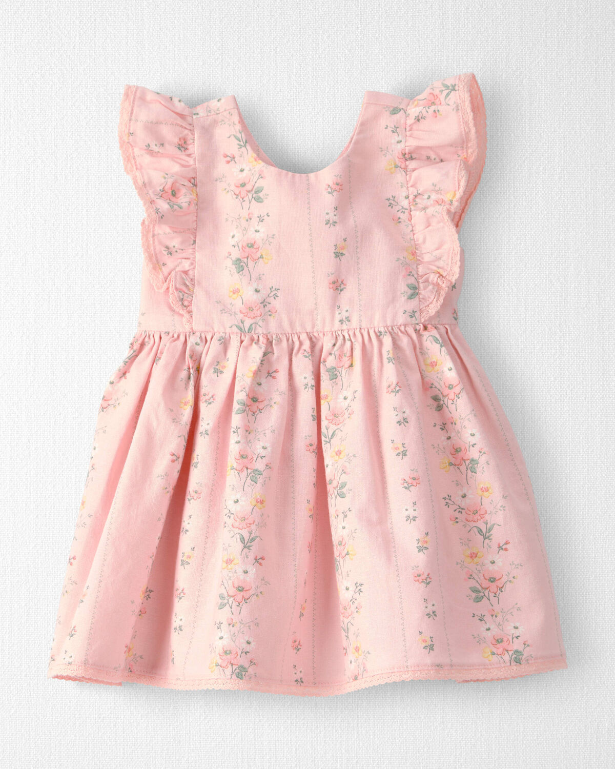 Baby Girl Ruffle Dress Made with Organic Cotton in Spring Garden Print - Little Planet | Carter's | Carter's Inc