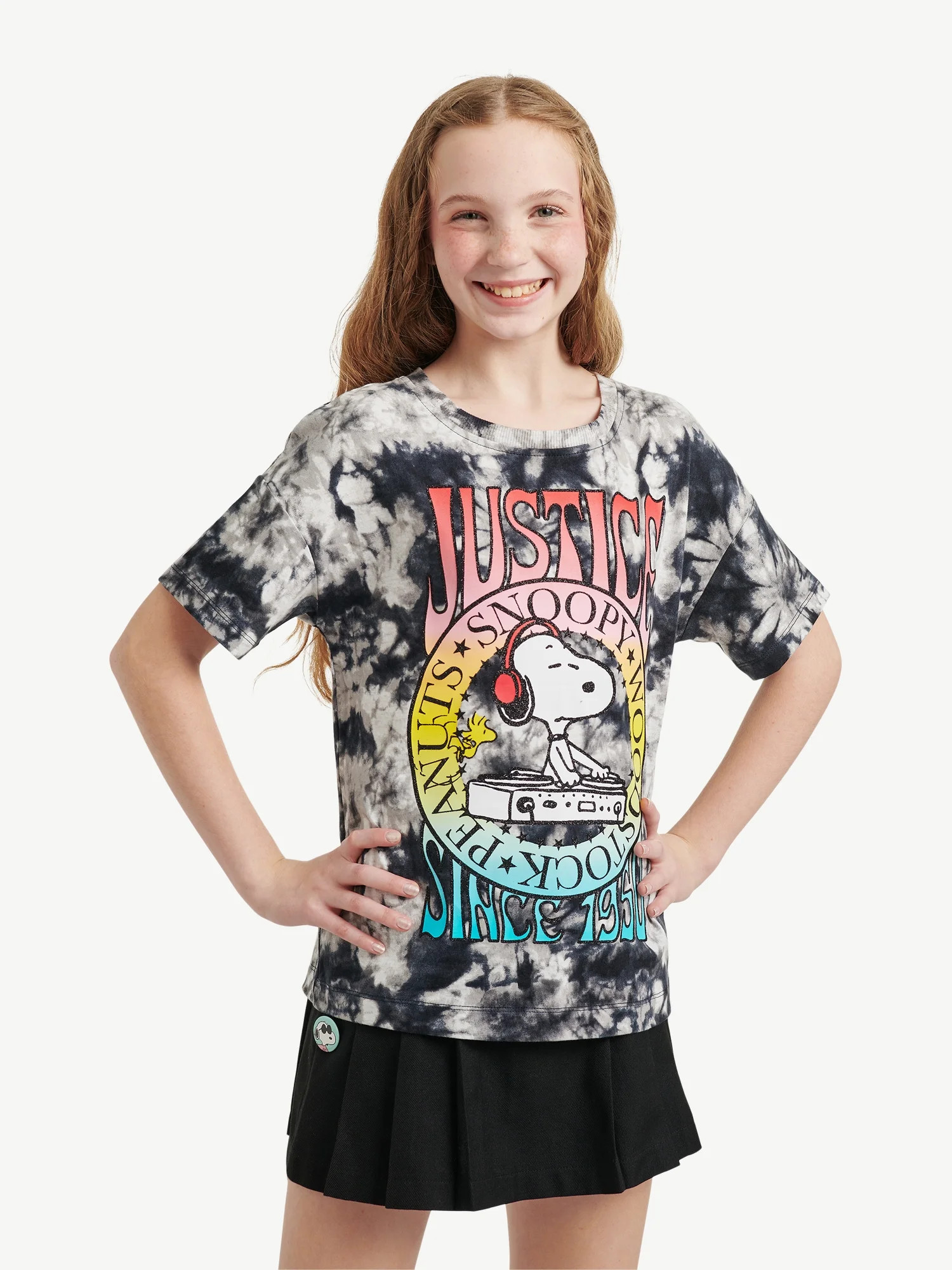 Justice Girls Snoopy Oversized Tee, Sizes XS-XLP | Walmart (US)