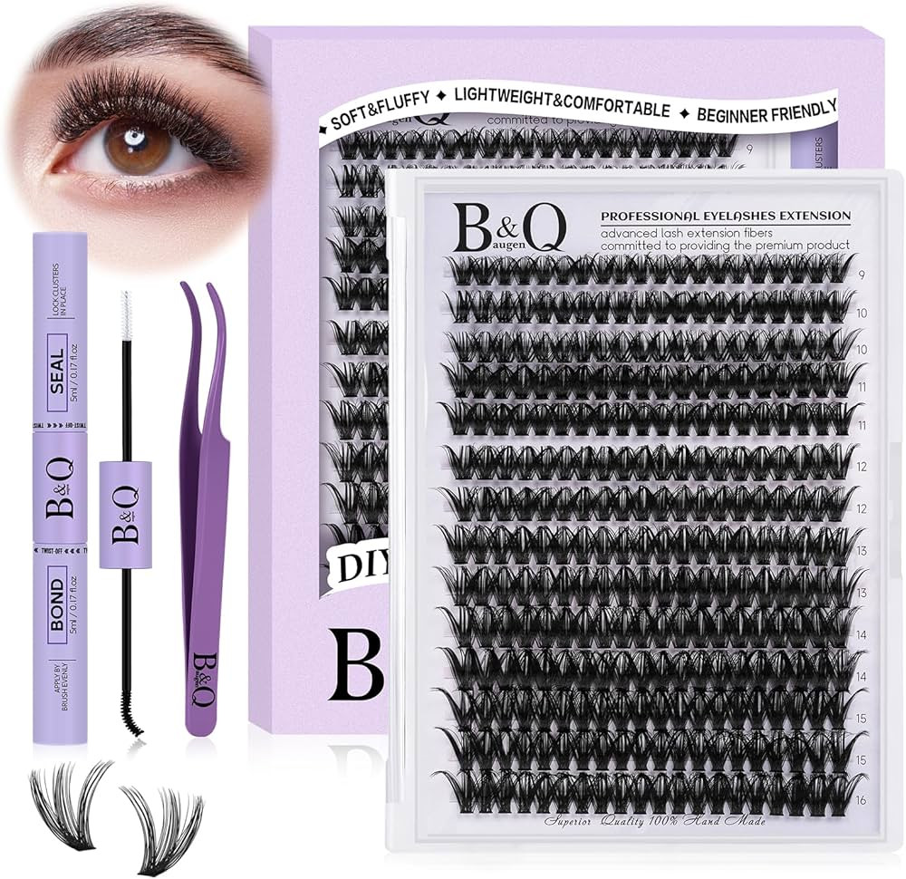 DIY Lash Extension Kit 280pcs Individual Lashes Cluster D Curl Eyelash Extension Kit Lash Cluster... | Amazon (US)