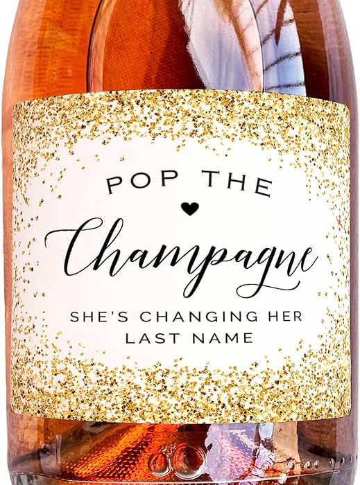 Pop The Champagne - 6 Printed Waterproof 750ml Champagne Bottle Labels, Gold (not Real foil) Stic... | Amazon (US)