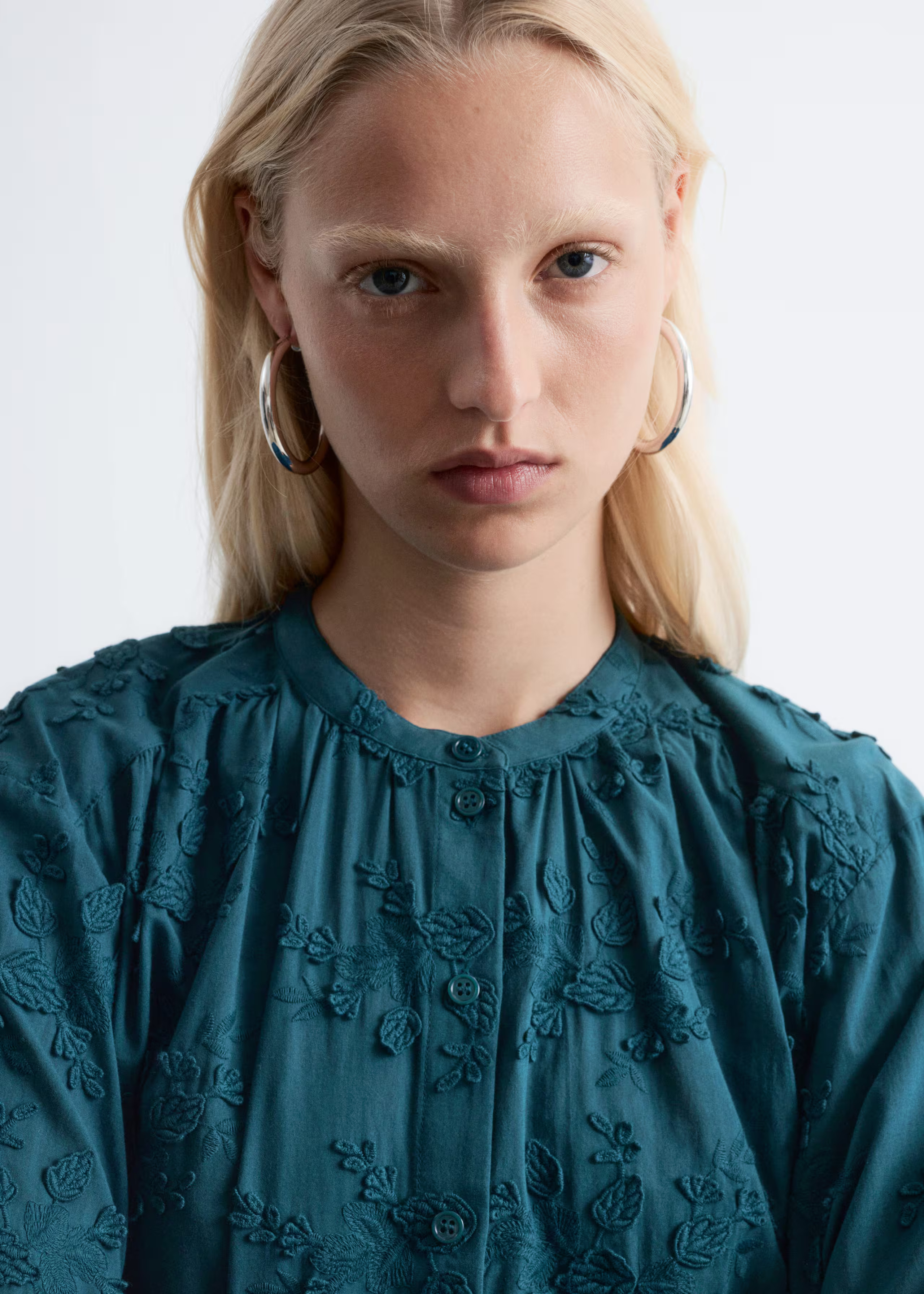 Voluminous Floral-Appliqué Blouse | & Other Stories UK