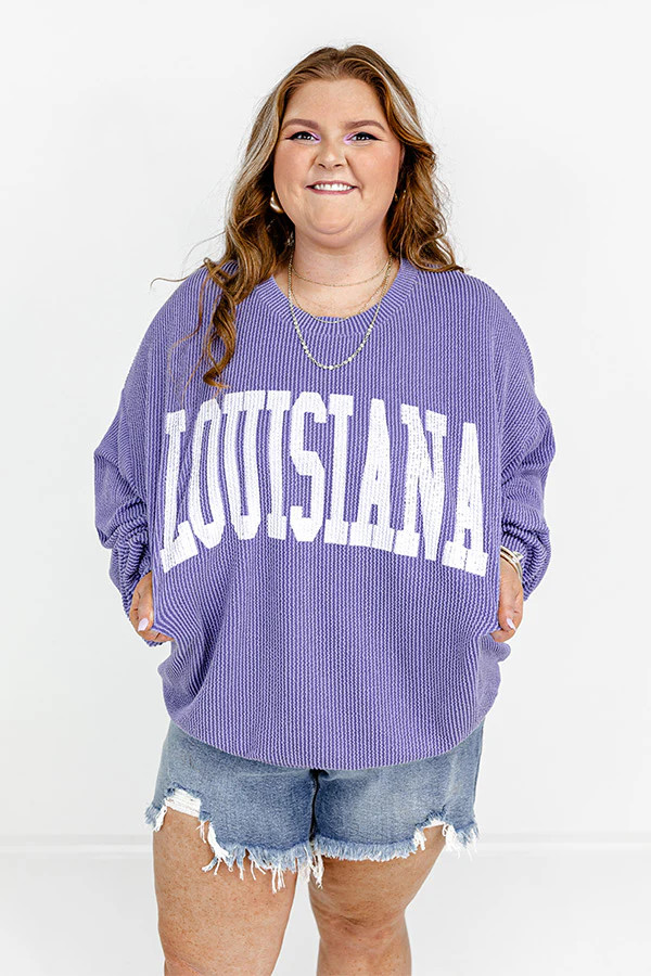 Louisiana State Pride Sweatshirt Curves | Impressions Online Boutique