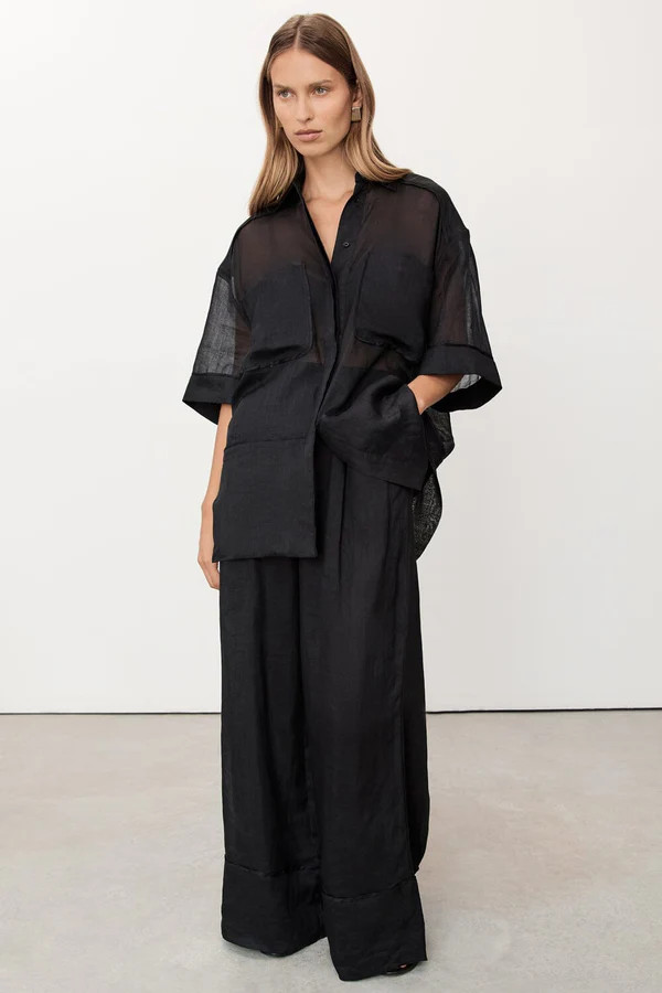 KAI BLACK RAMIE RESORT PANT | DISSH