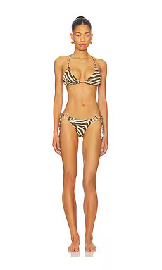 Zimmermann Wanderlust Ring Tie Bikini Set in Zebra from Revolve.com | Revolve Clothing (Global)