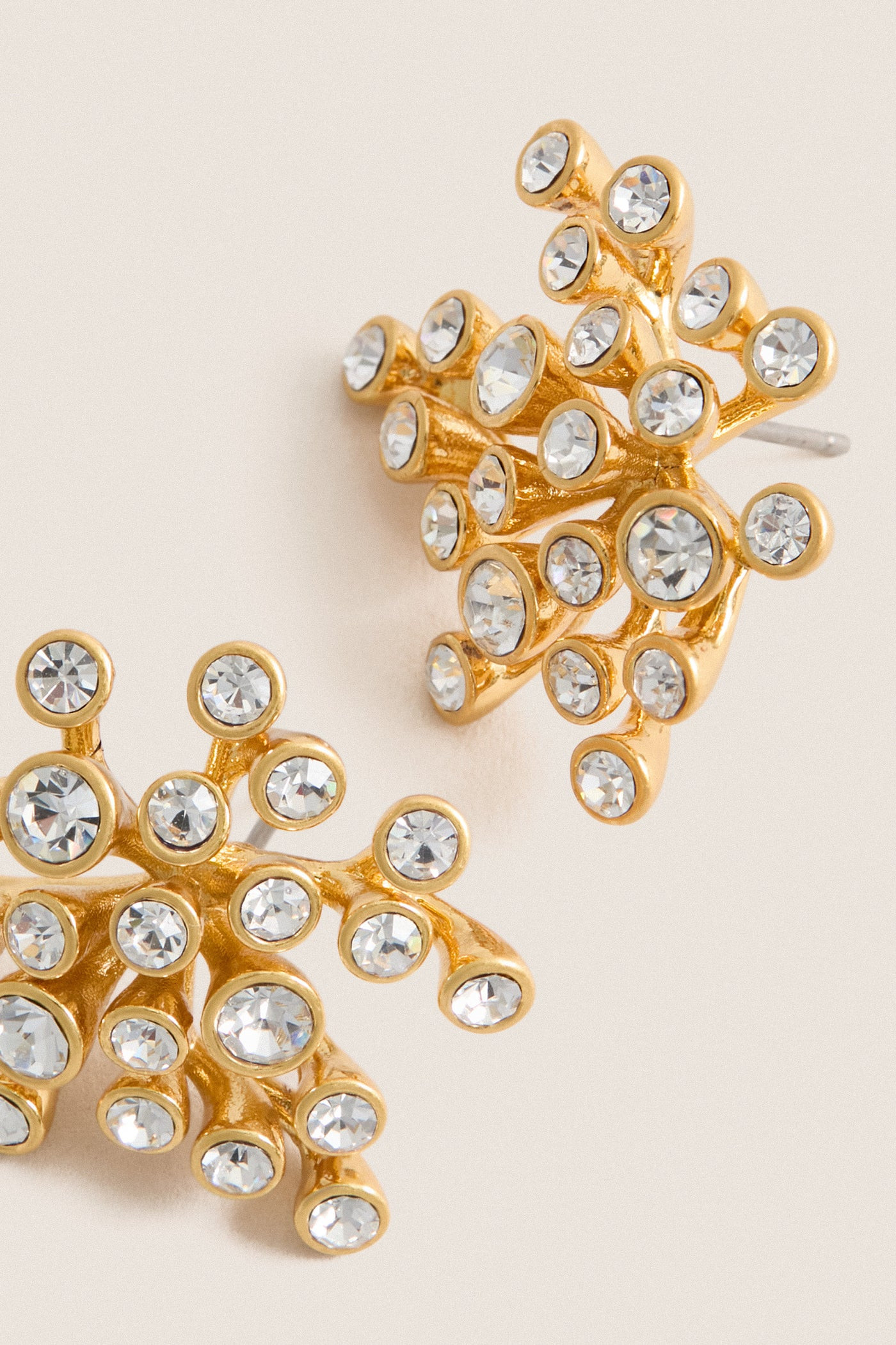 Gold Bezel Cluster Earrings | Tuckernuck (US)