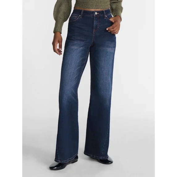 No Boundaries Relaxed Flare Jeans, 31'' Inseam, Women's 00-20 | Walmart (US)