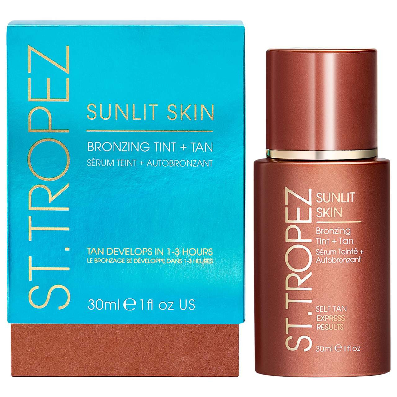St. Tropez Sunlit Skin Bronzing Tint and Self Tan Face Serum 1 oz / 30 mL | Sephora (US)