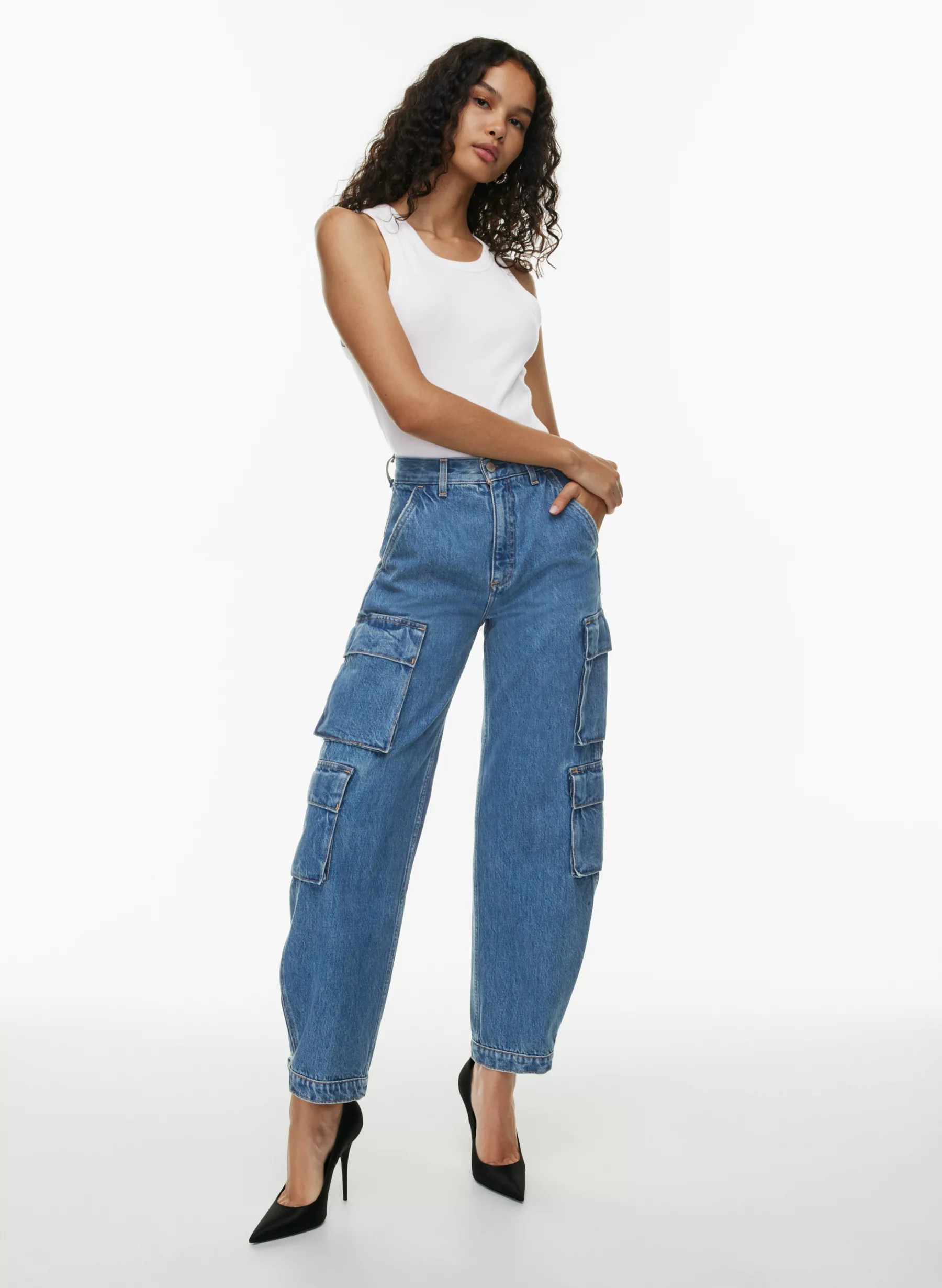 THE '90S MILLIE HI-RISE CARGO JEAN | Aritzia