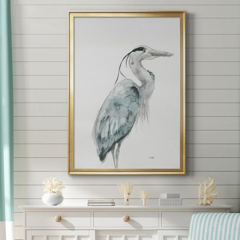 BLUE HERON I Framed On Canvas Print | Wayfair North America